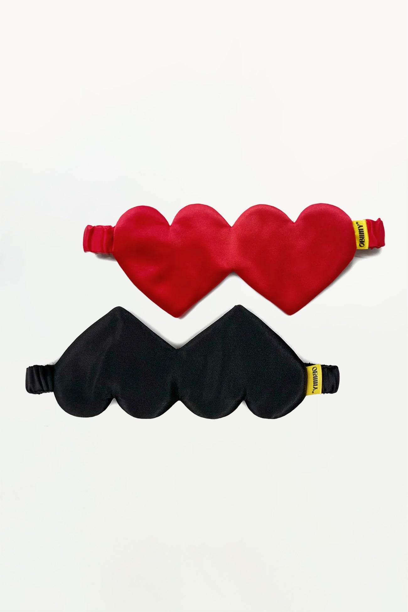 Set of Sleep Mask “Heartbeat” , Red and Black