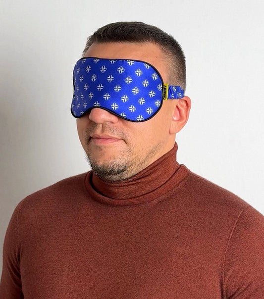 Italian silk sleep mask "Blue"