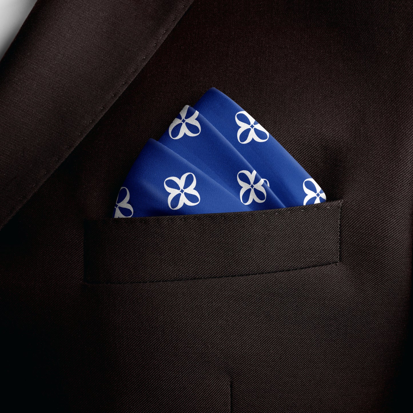 Silk pocket square "Blue" 17"x17"