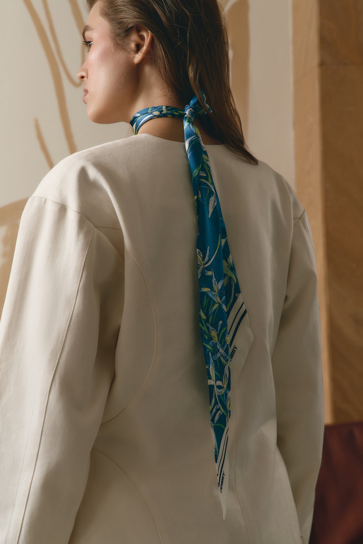Silk twill "Melody of two" 33"x2"