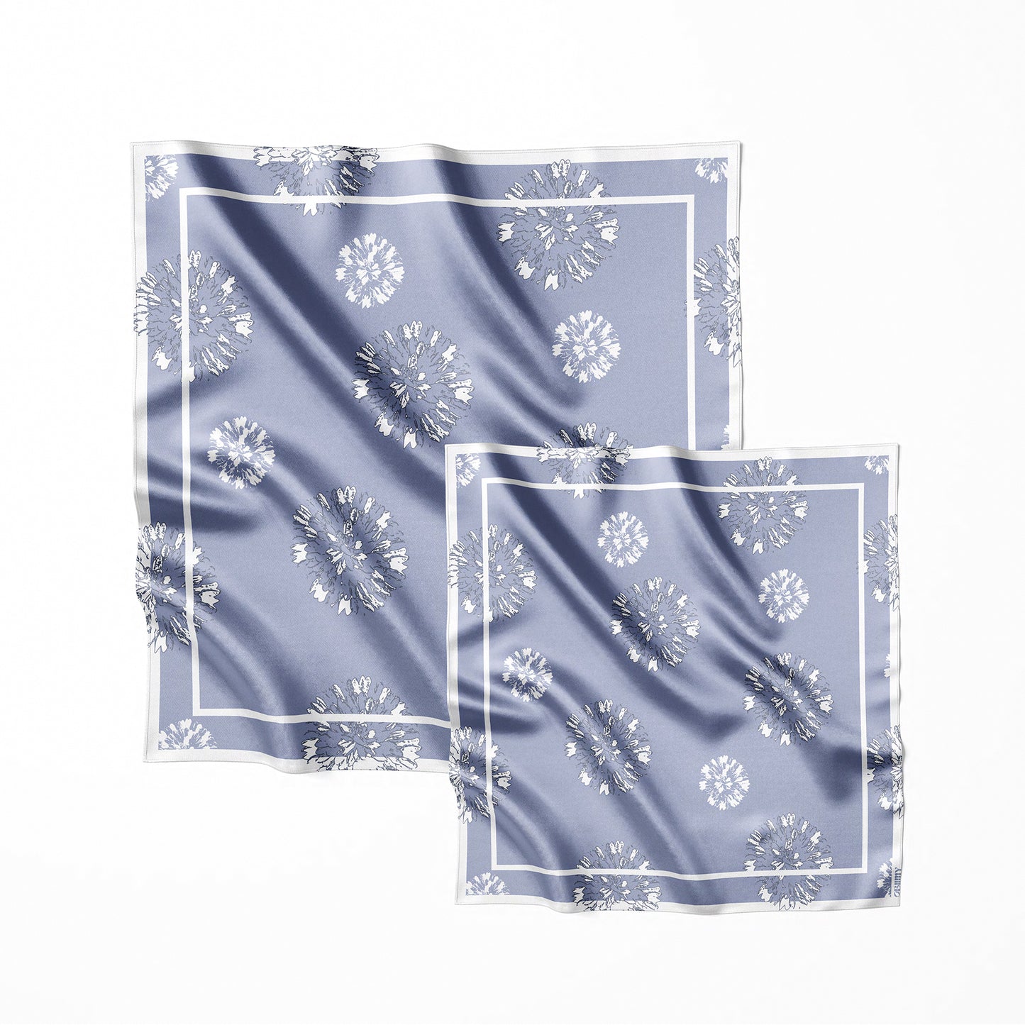 Premium silk scarf “Admiration” 35"x35" (double-sided print)