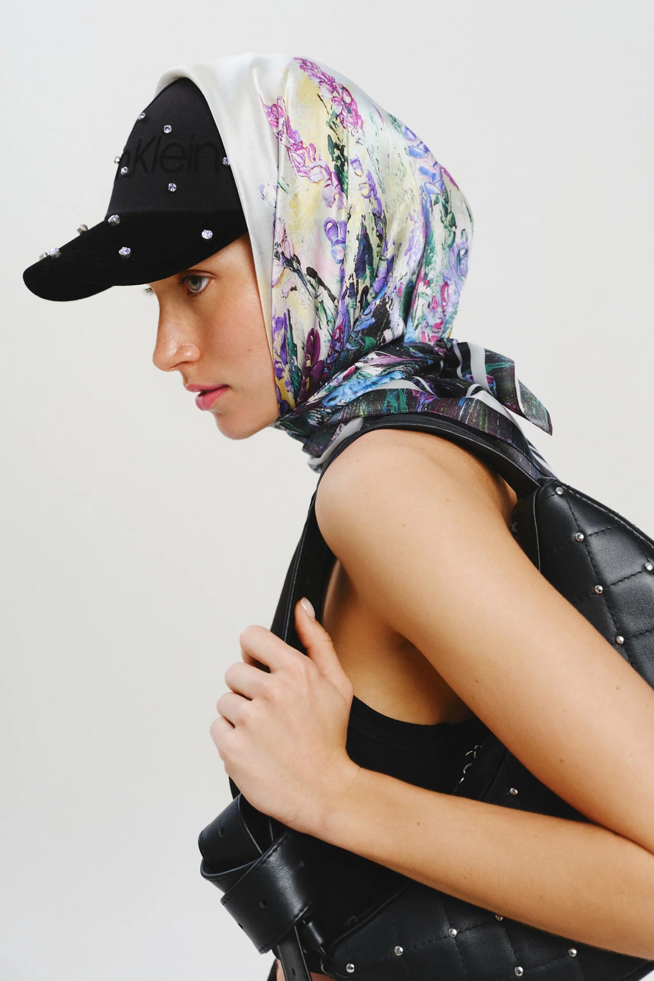Premium silk scarf "Energy" 17"x17"