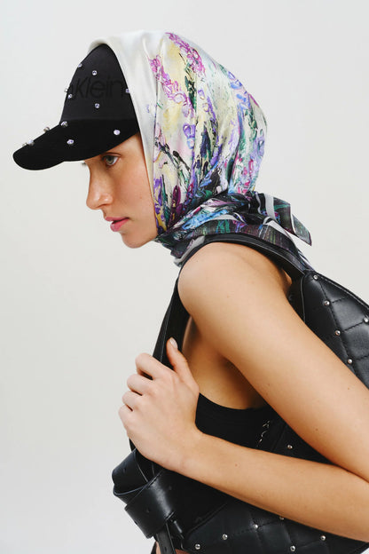 Premium silk scarf "Energy" 17"x17"