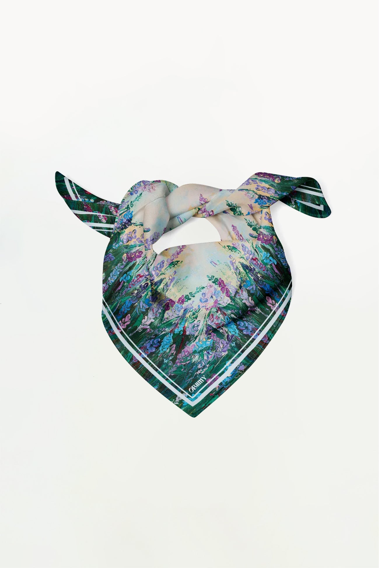 Premium silk scarf "Energy" 17"x17"