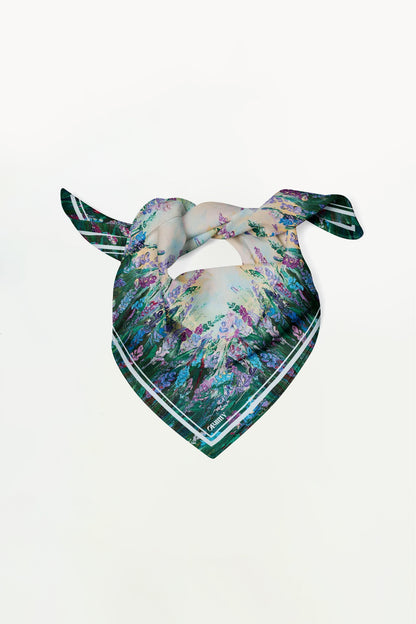 Premium silk scarf "Energy" 17"x17"