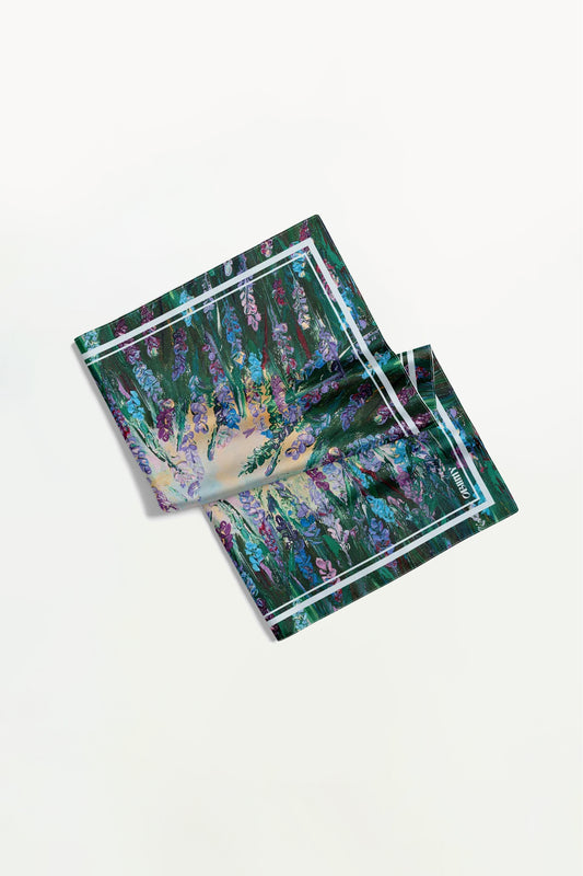 Premium silk scarf "Energy" 17"x17"