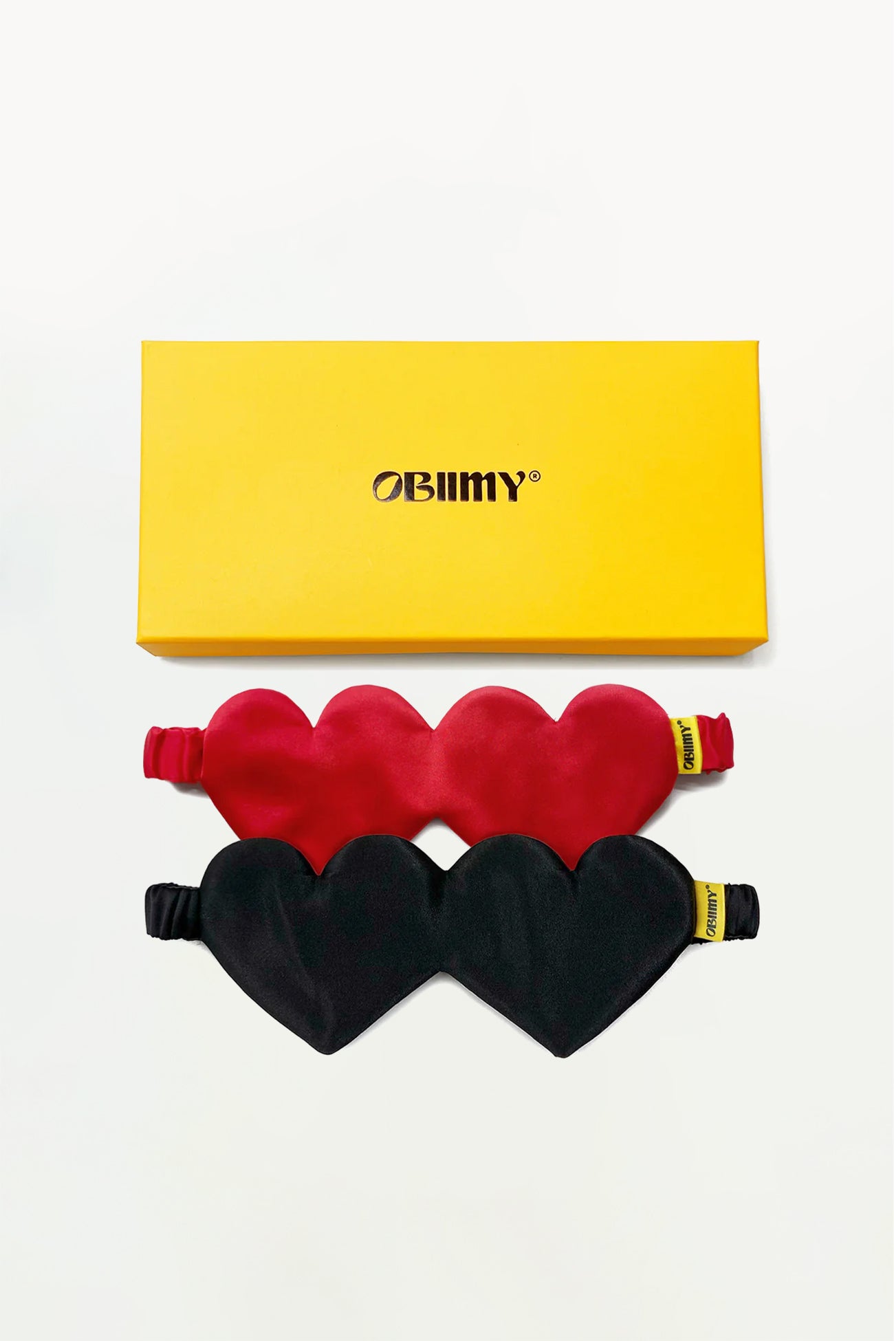 Set of Sleep Mask “Heartbeat” , Red and Black
