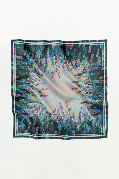 Premium silk scarf "Energy" 17"x17"