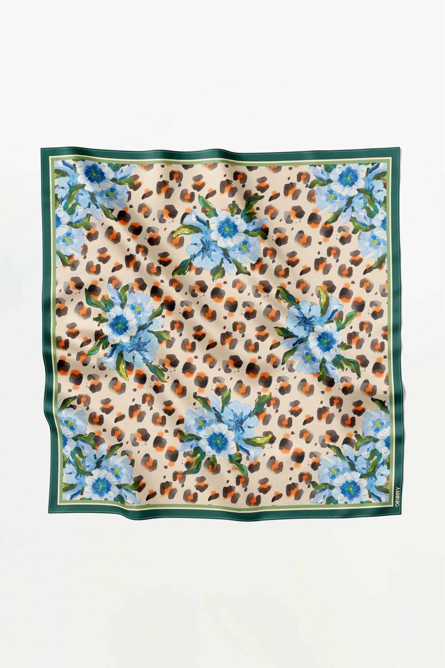 Premium silk scarf "A bold touch" 17"x17"