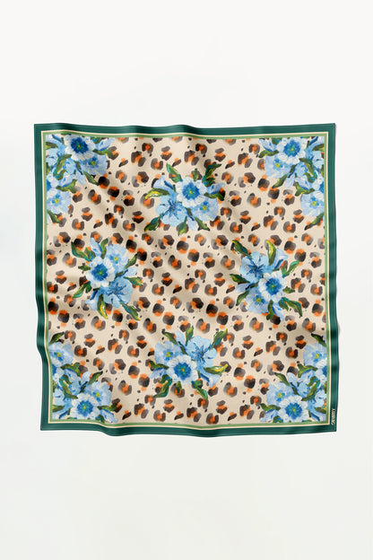 Premium silk scarf "A bold touch" 17"x17"