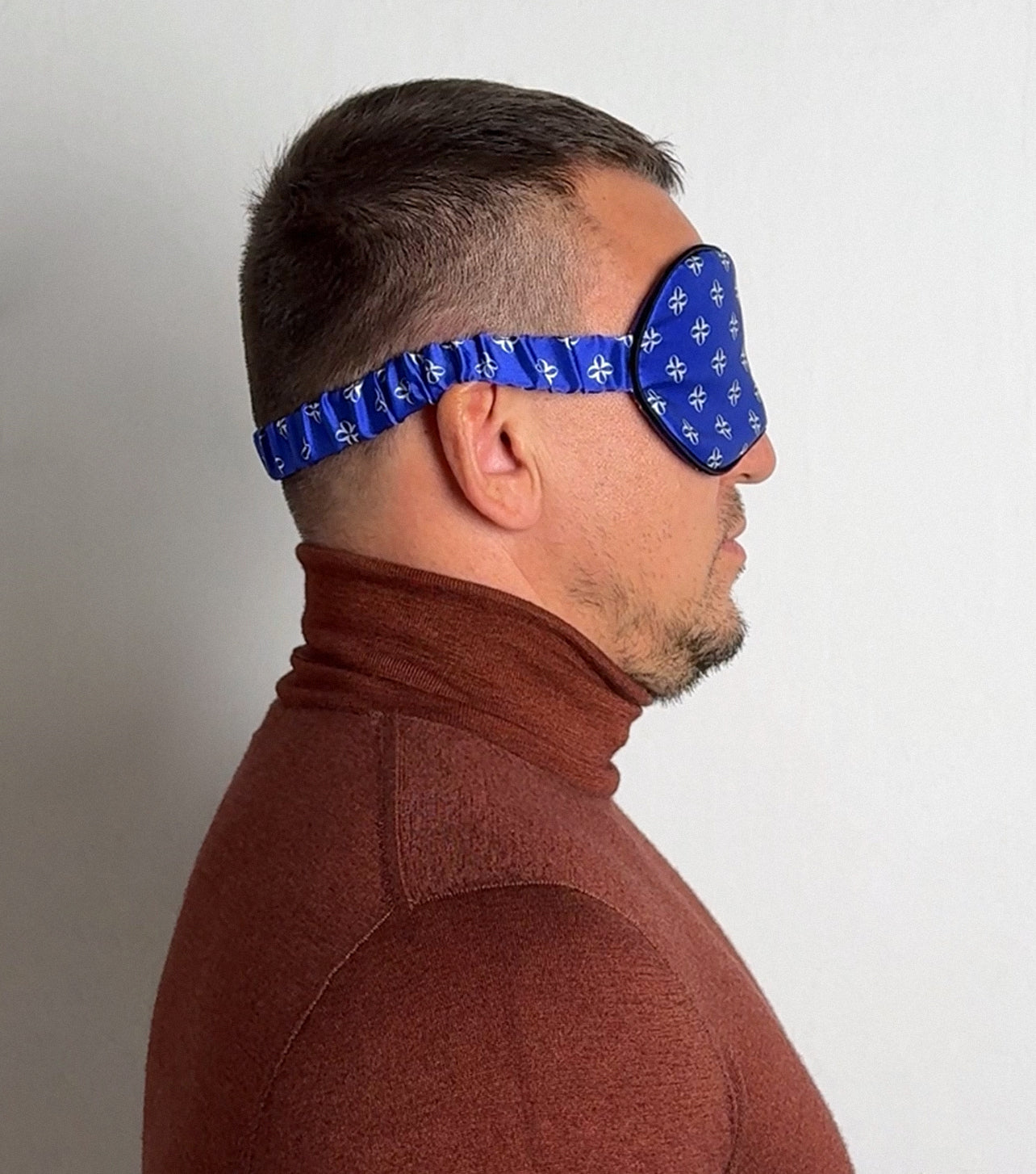 Italian silk sleep mask "Blue"