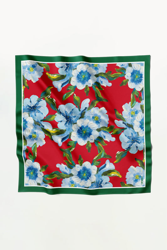 Premium silk scarf "Confidence" 26"x26"