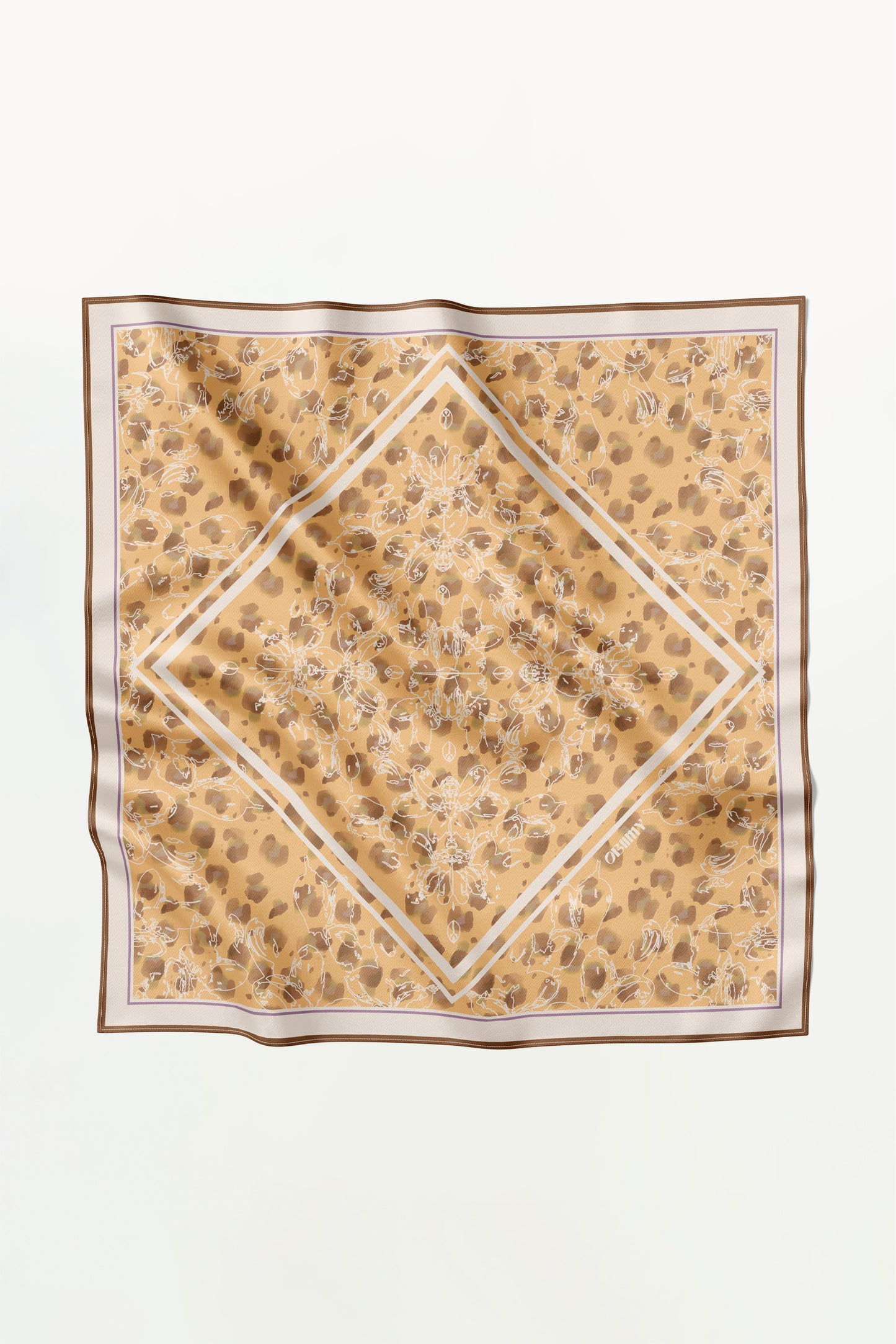 Premium silk scarf "Balance" 17"x17"