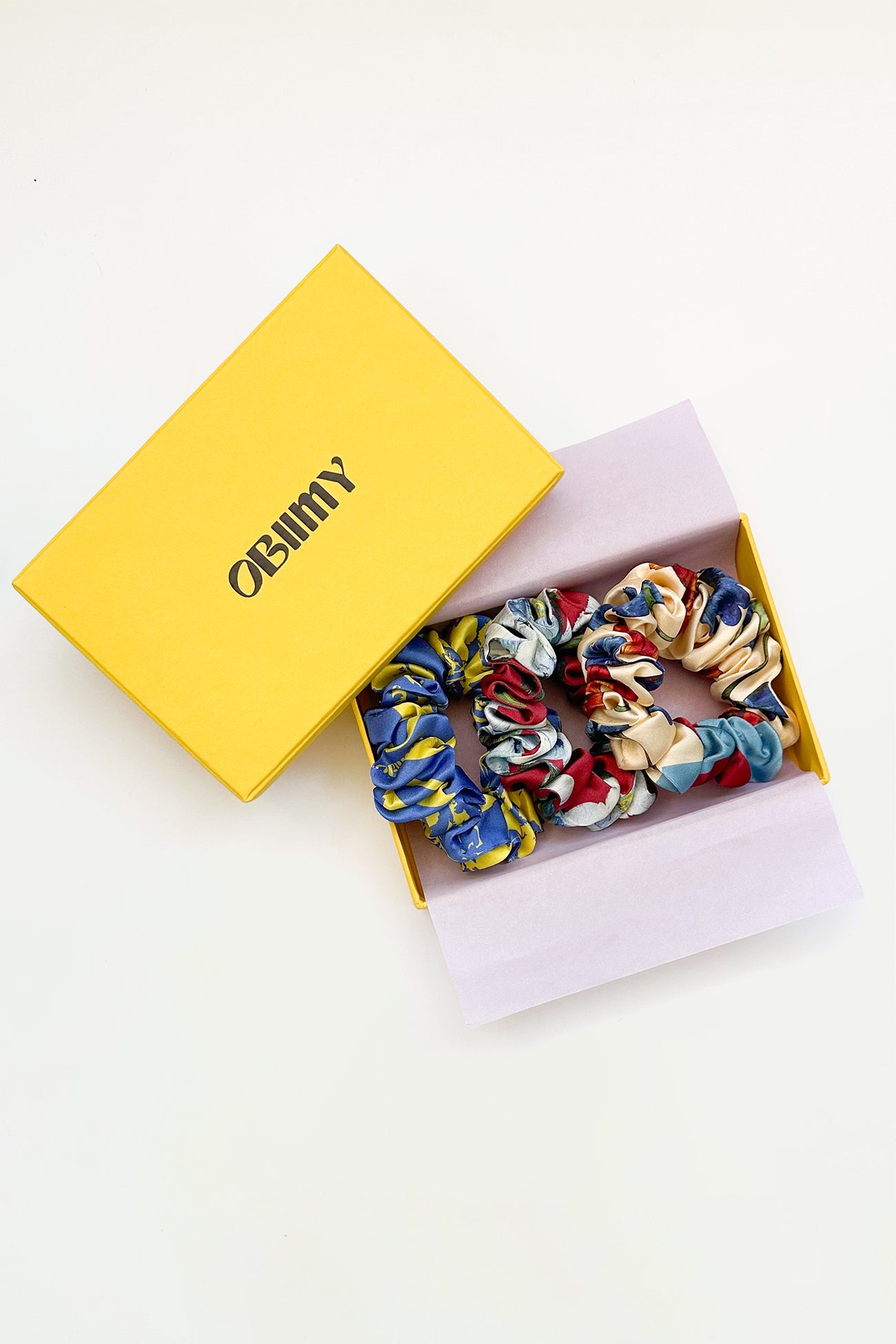 Set of 3 silk scrunchies