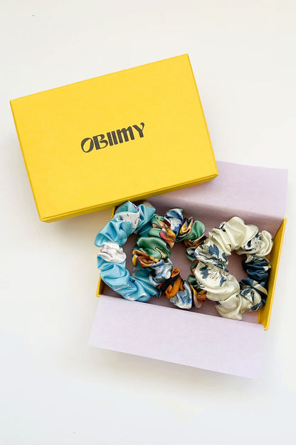 Set of 3 silk scrunchies