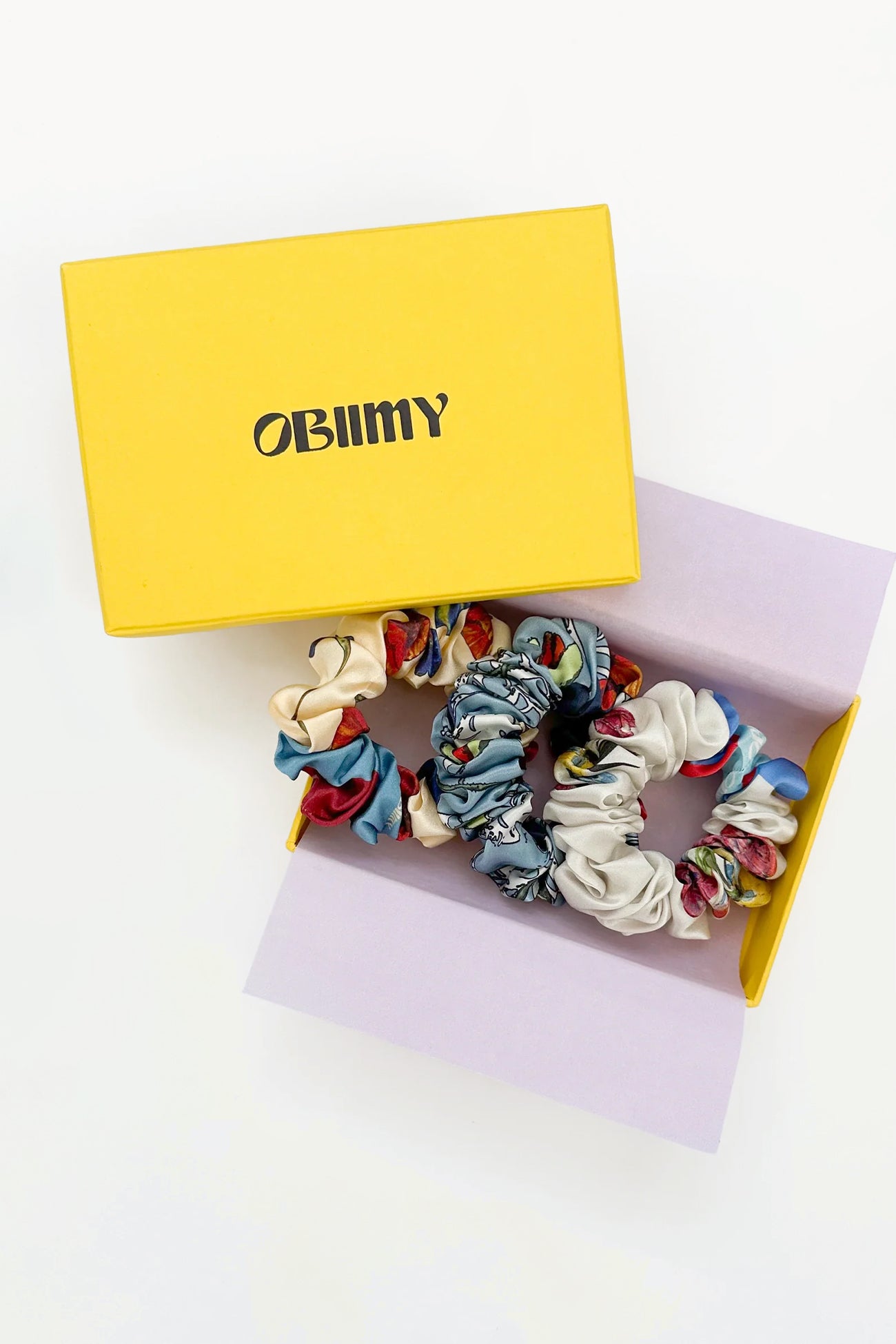 Set of 3 silk scrunchies