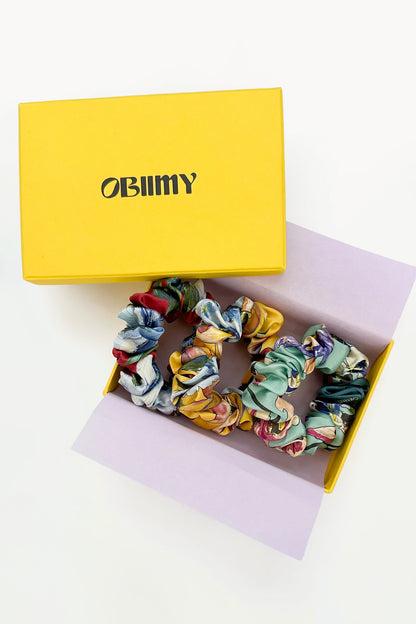 Set of 3 silk scrunchies