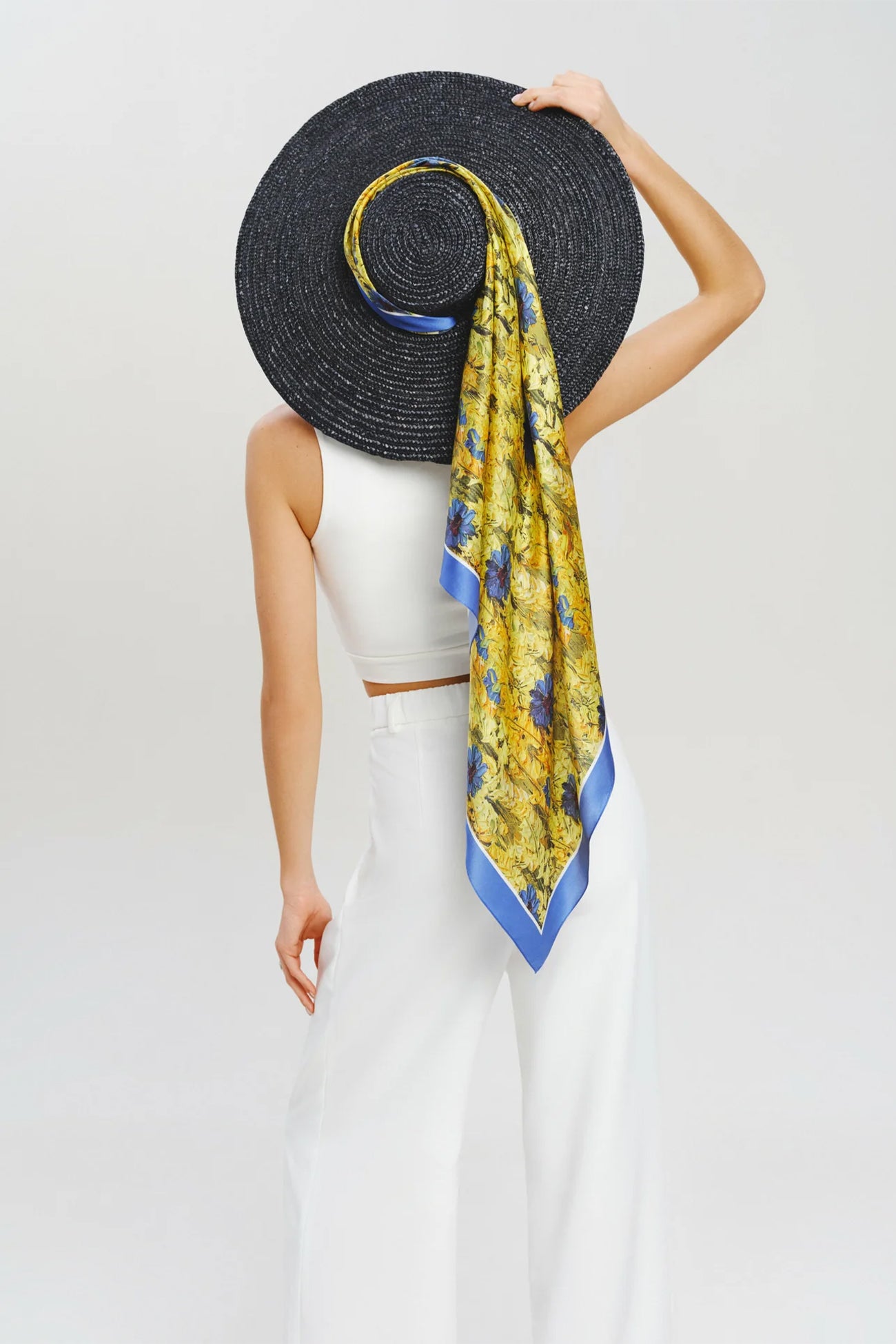 Premium silk scarf "Courage" 17"x17"