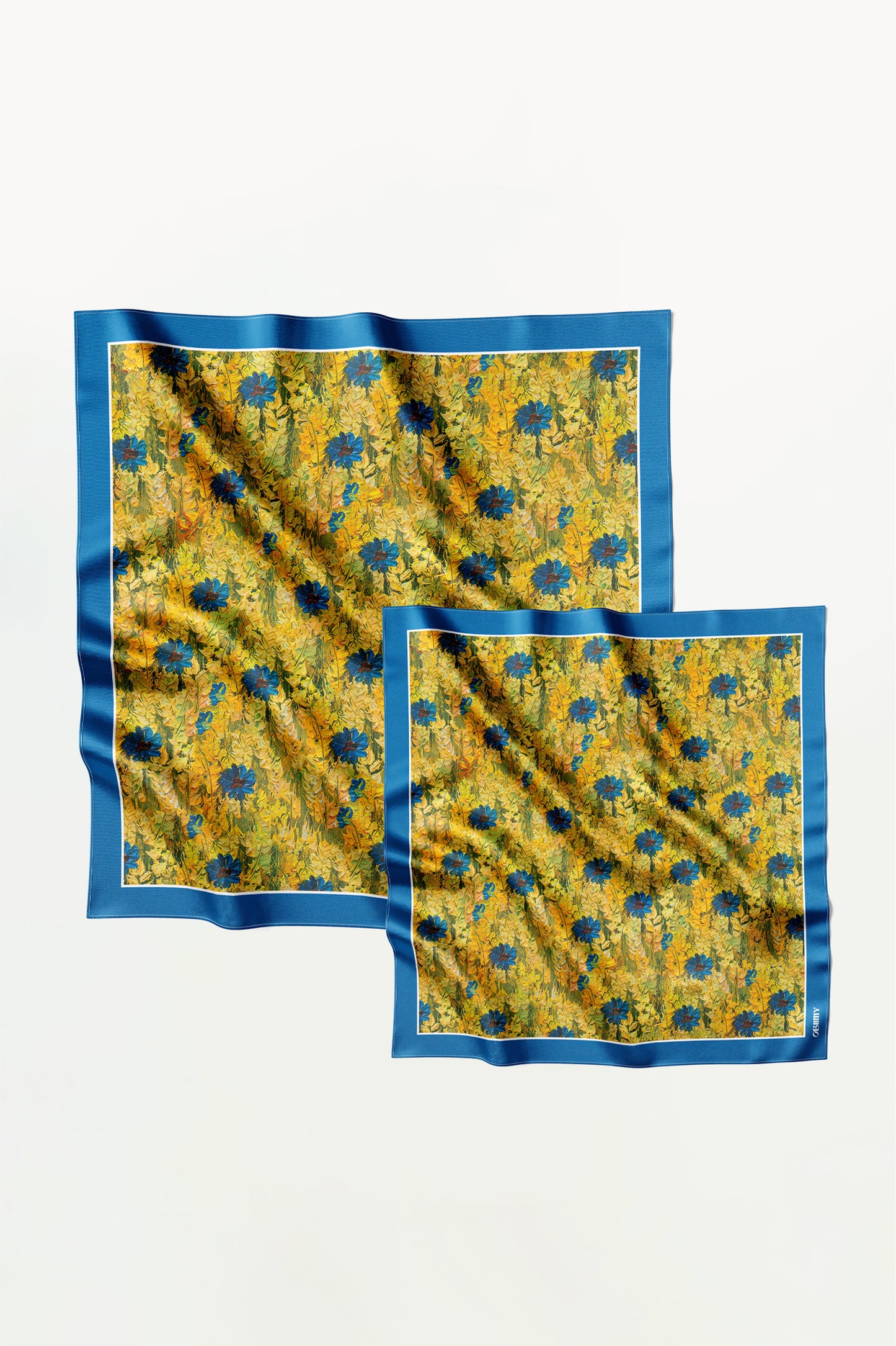 Premium silk scarf "Courage" 17"x17"