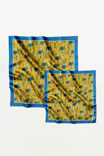 Premium silk scarf "Courage" 17"x17"