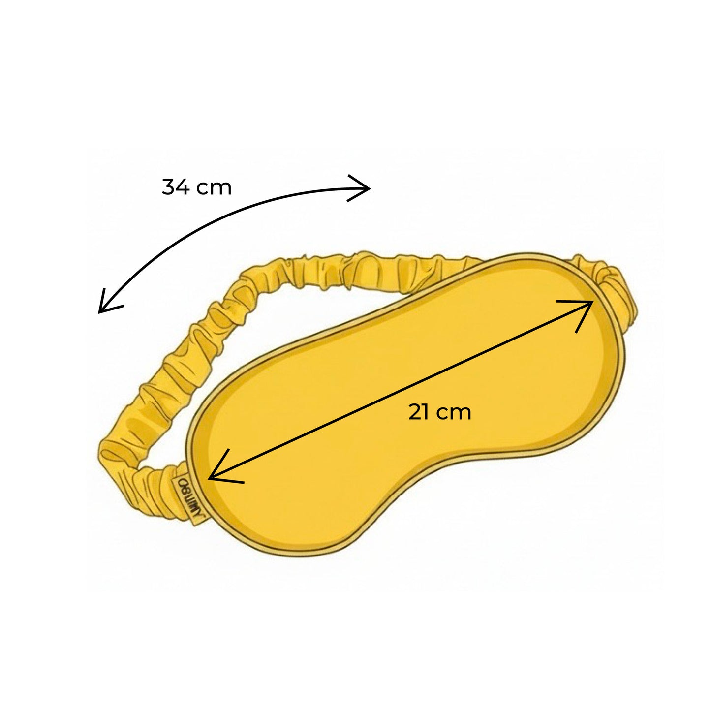 Italian silk sleep mask "Courage"