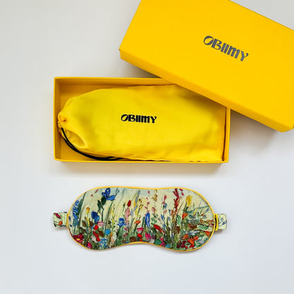 Italian silk sleep mask "Summer Field"