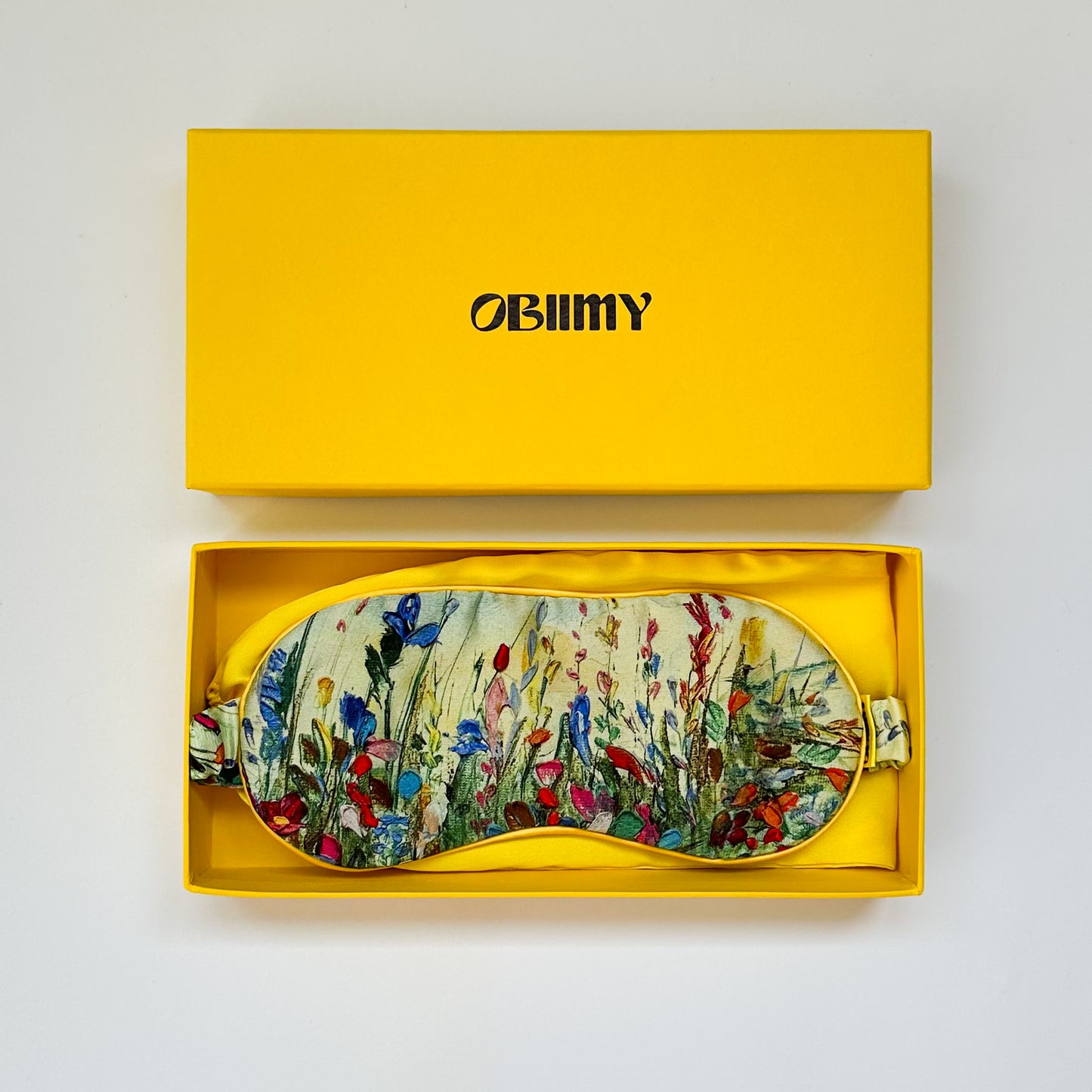 Italian silk sleep mask "Summer Field"