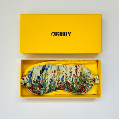 Italian silk sleep mask "Summer Field"
