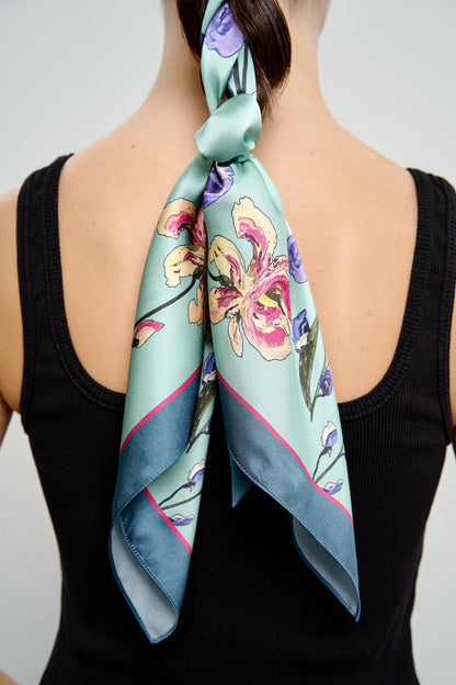 Set of twill 84*5 and shawl 44*44 "Awakening" double-sided