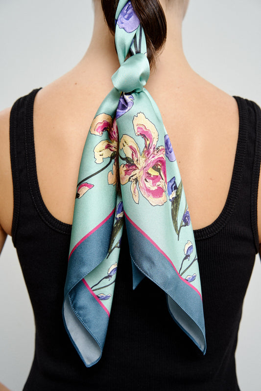Set of twill 84*5 and shawl 44*44 "Awakening" double-sided