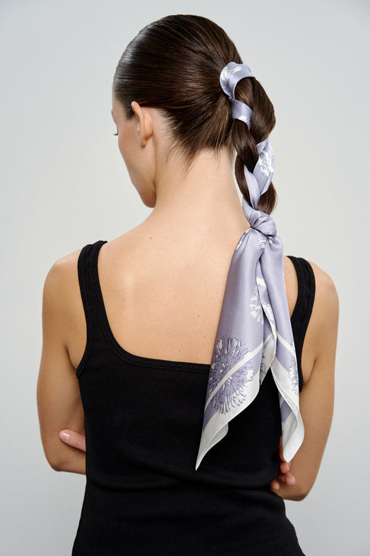 Set of twill 140*5 and shawl 44*44 "Delight" double-sided