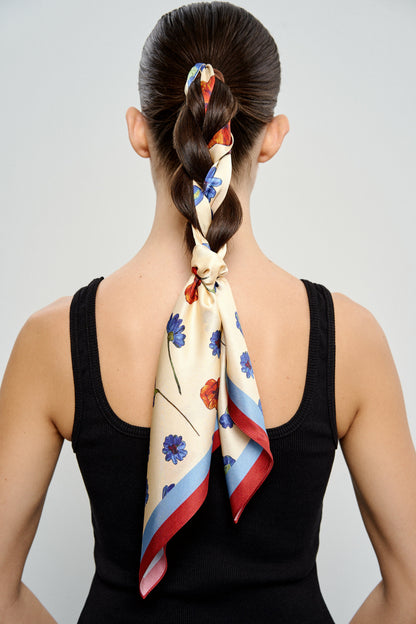Set of twill 84*5 and shawl 44*44 "In love" double-sided printing