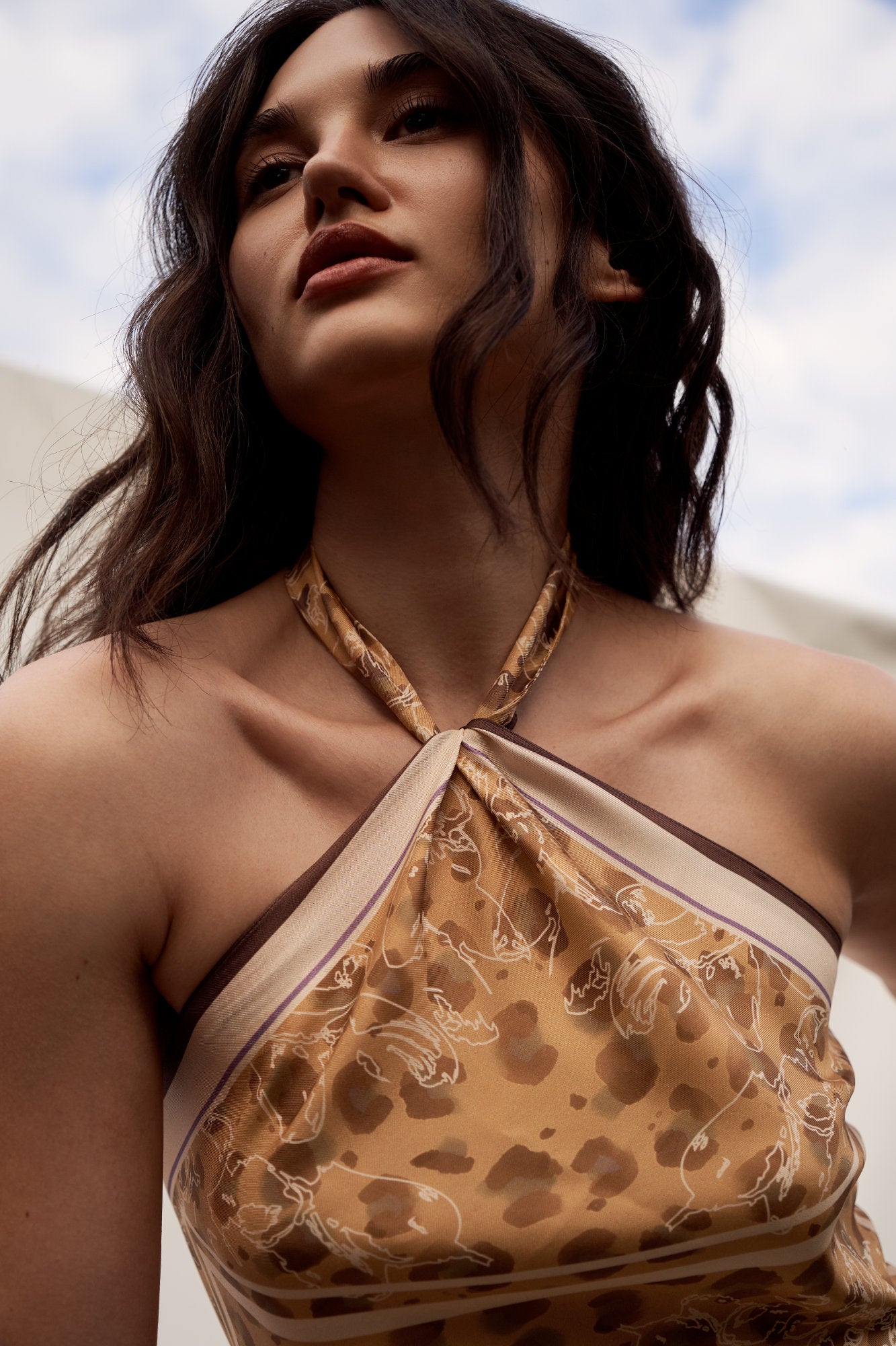 Silk Scarf "Balance" 26"x26" (Double-sided print)