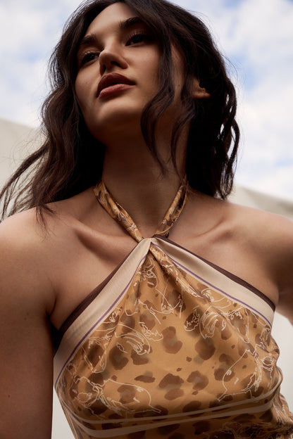 Silk Scarf "Balance" 26"x26" (Double-sided print)