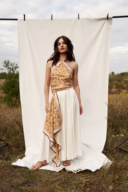 Silk Scarf "Balance" 26"x26" (Double-sided print)