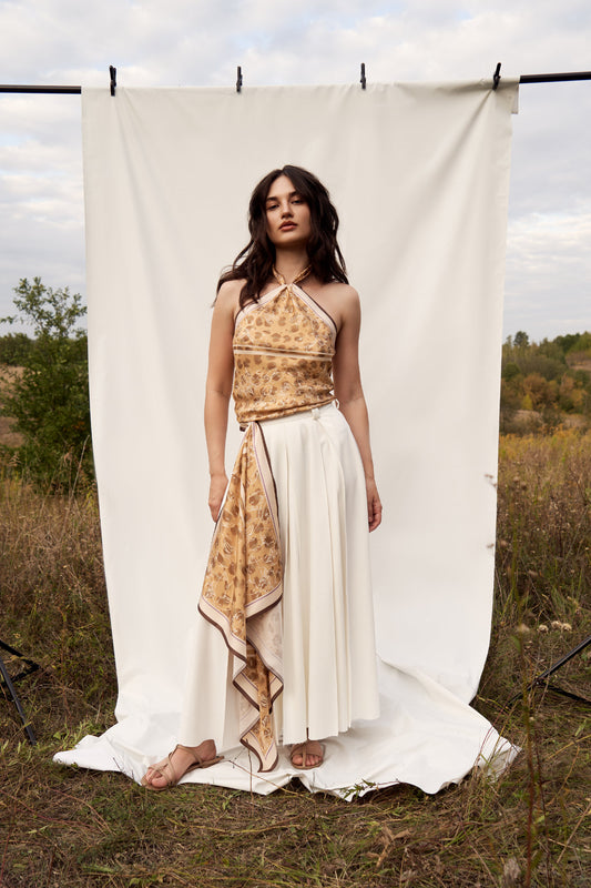 Silk Scarf "Balance" 26"x26" (Double-sided print)