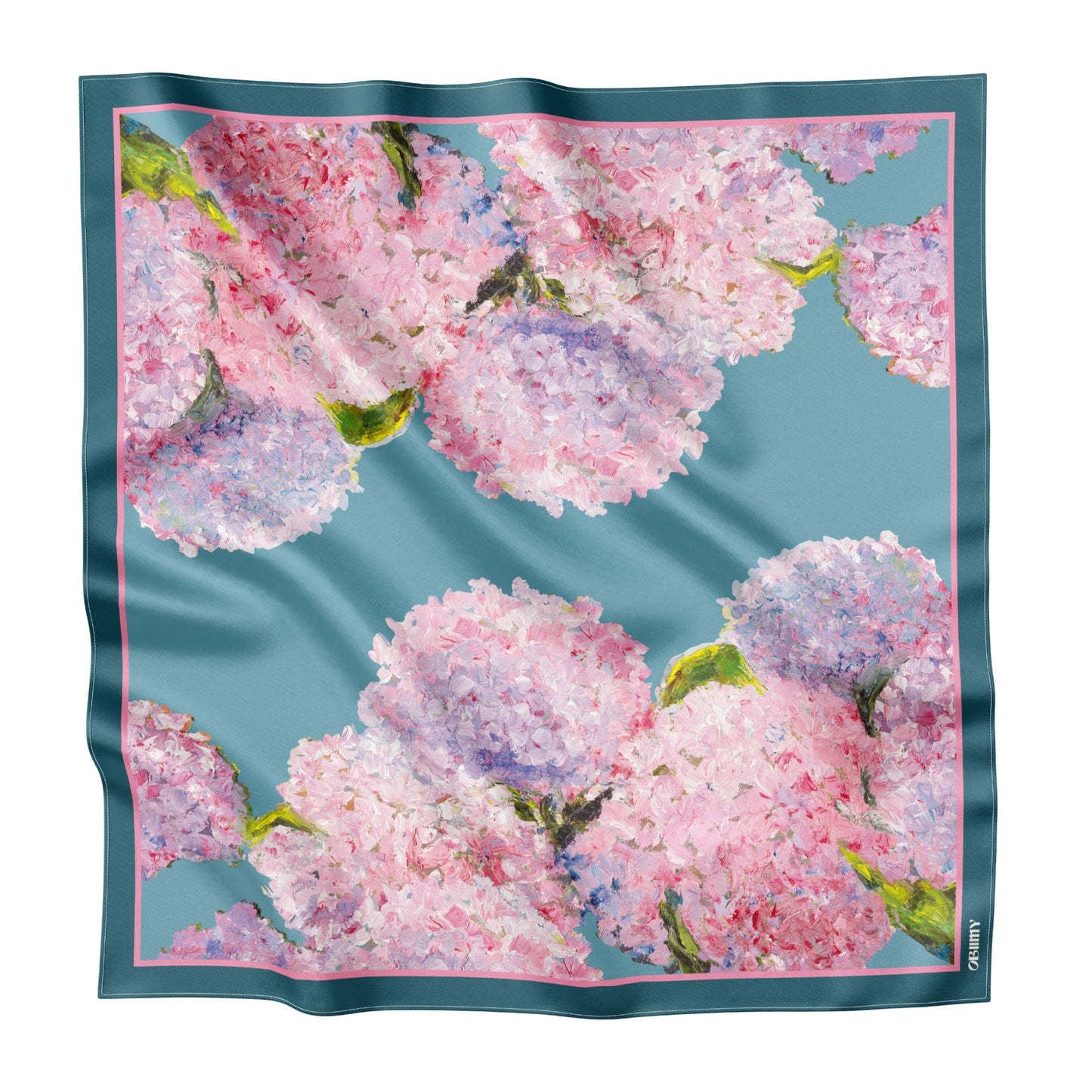 Silk pocket square "Sincere Feelings" 17"x17" (Double-sided print)