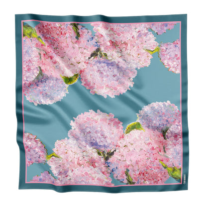 Silk Scarf "Sincere Feelings" 26"x26" (Double-sided print)