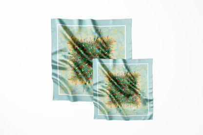 Silk Scarf "Summer Field" 26"x26" (Double-sided print)