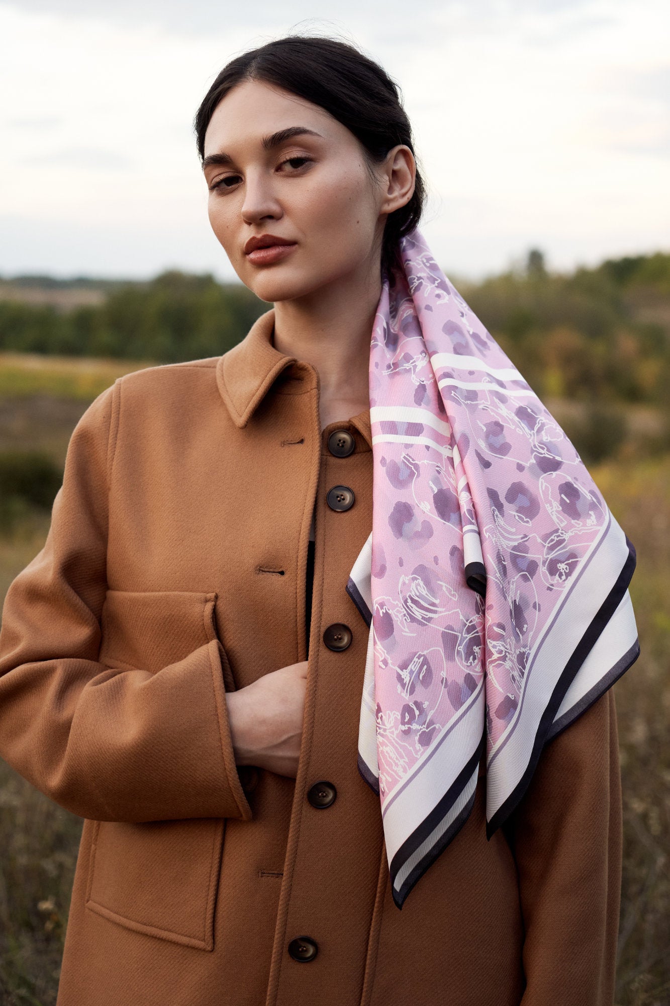 Silk Scarf "Renewal" 35"x35" (Double-sided print)