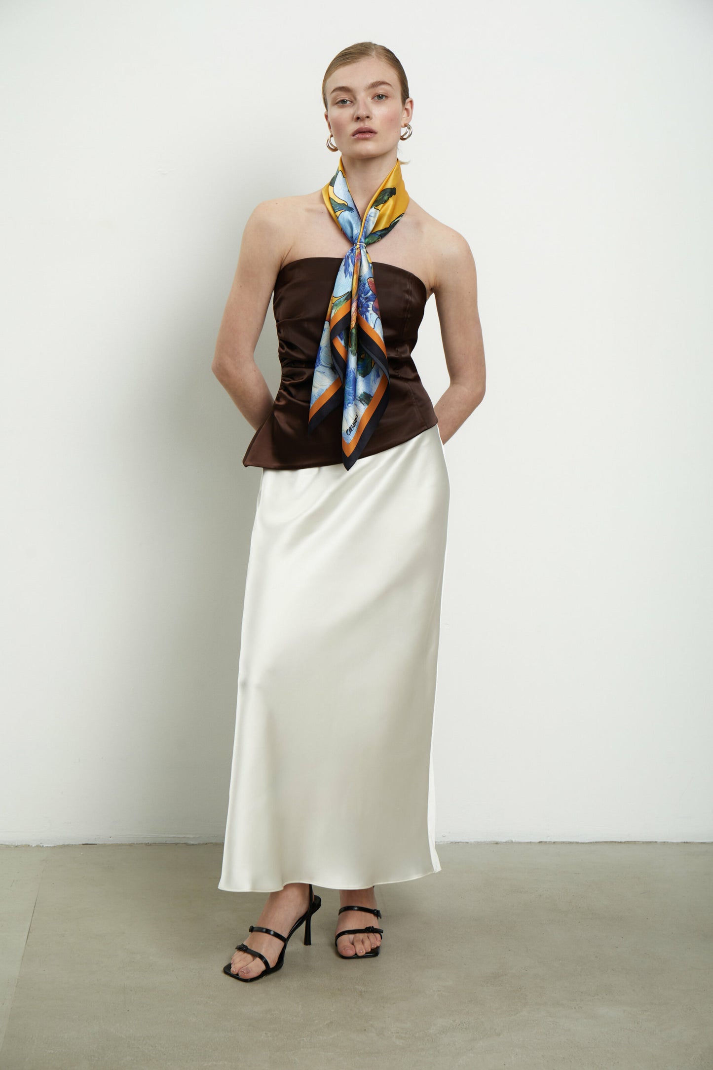 Silk Scarf "Kiss of the Sun" 26"x26" (Double-sided print)