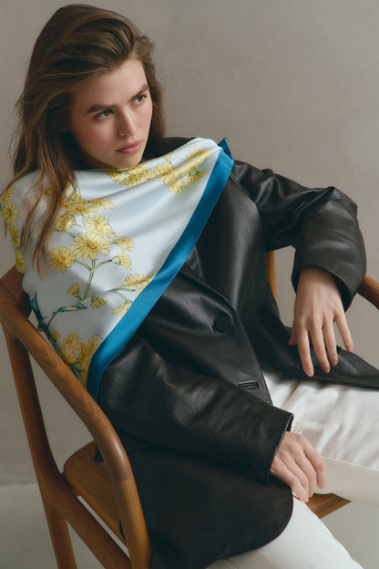 Silk Scarf "Elevation" 26"x26" (Double-sided print)