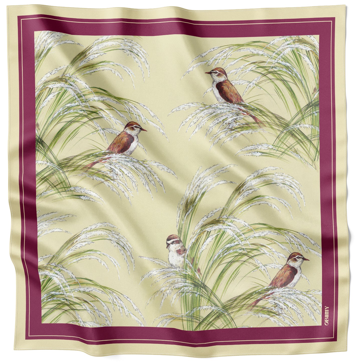 Silk Scarf "Silence of the Heart" 26"x26" (Double-sided print)