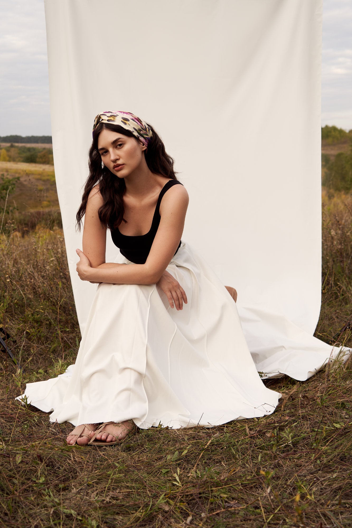 Silk Scarf "Inspiration" 26"x26" (Double-sided print)