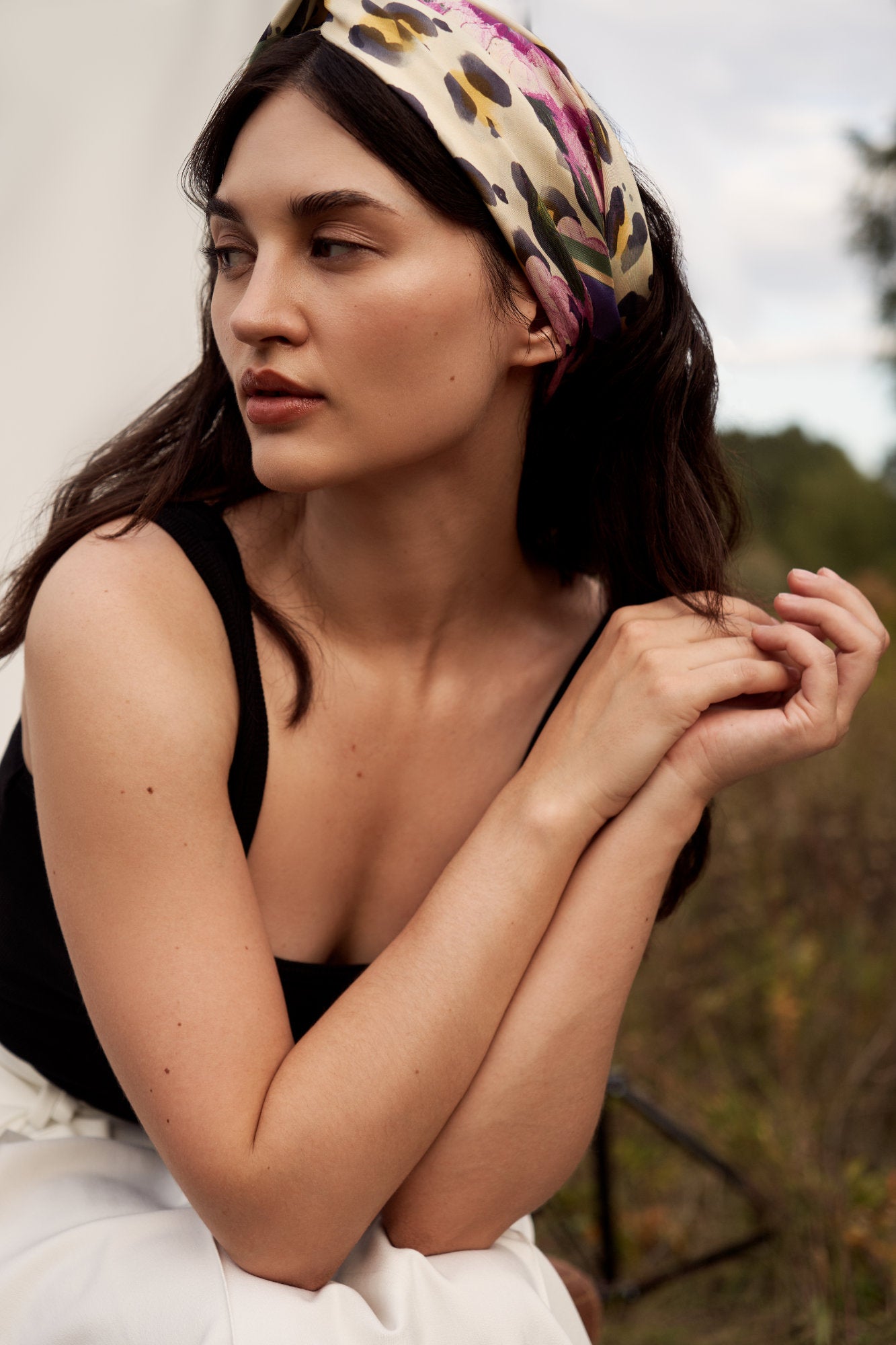Silk Scarf "Inspiration" 26"x26" (Double-sided print)