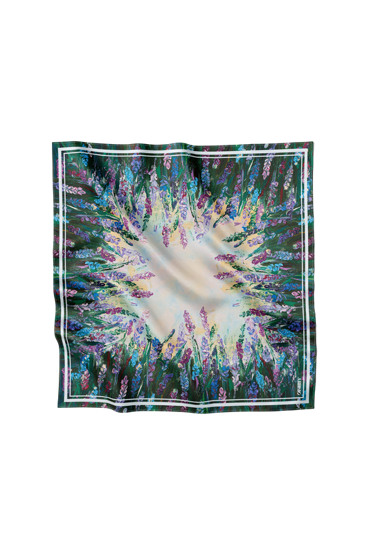 Premium silk scarf "Energy" 26"x26"