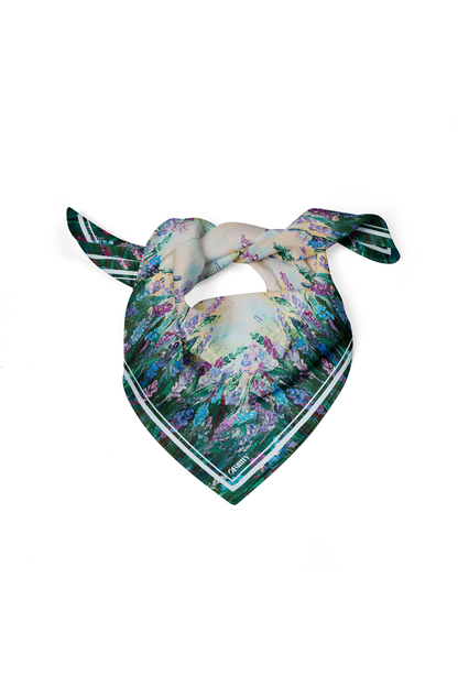 Premium silk scarf "Energy" 26"x26"