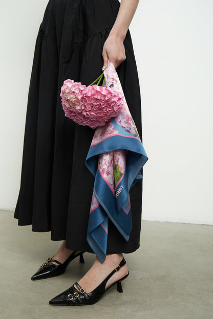 Premium silk scarf "Sincere Feelings" 17"x17"