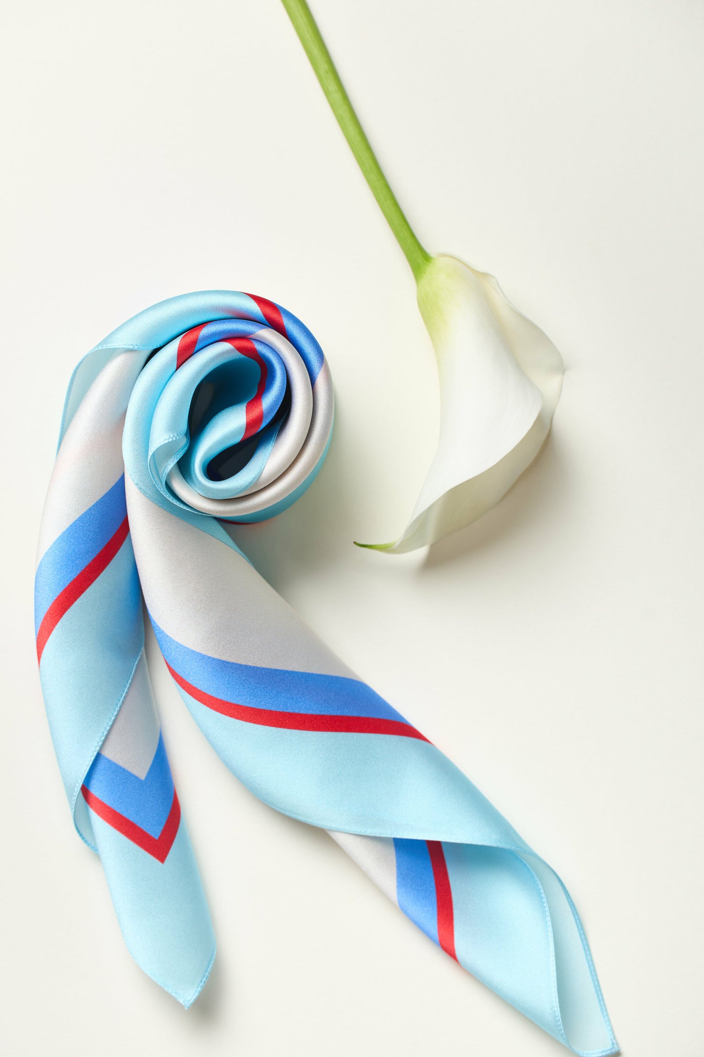Premium silk scarf "Summer wreath" 17"x17"