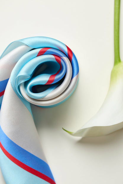 Premium silk scarf "Summer wreath" 17"x17"